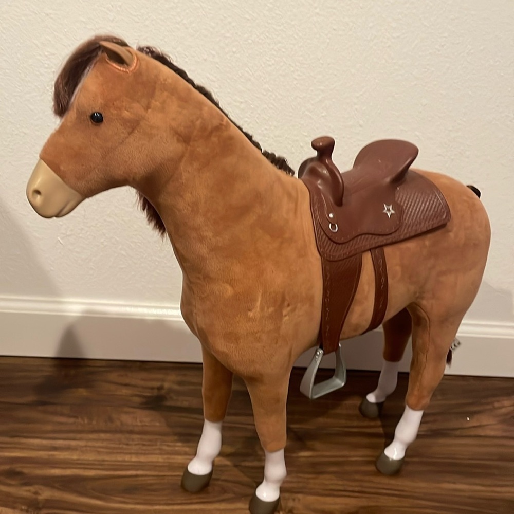 American Girl horse with saddle